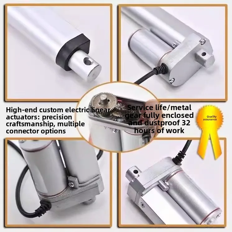 12V 24V DC Motor Electric Push Rod Telescopic Rod, Industrial High Thrust Mini Lifter, 220V Hydraulic Electric Cylinder