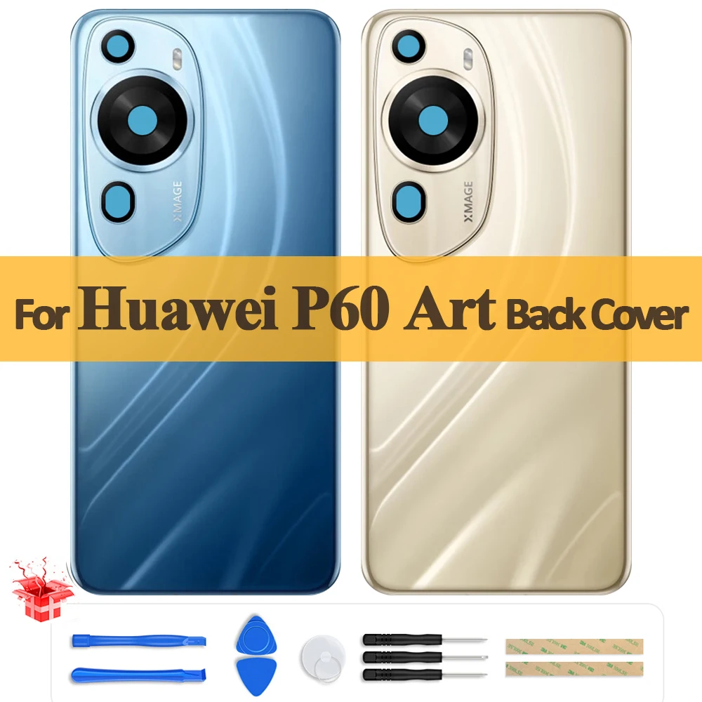 AAA+ Back Cover For Huawei P60 Art Back Battery Cover MNA-AL00 Rear Door Housing Case With Camera Lens Replacement Parts