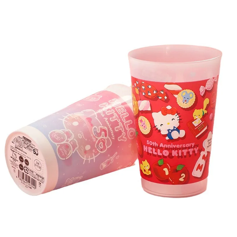450Ml Schattige Sanrio Hello Kitty Cartoon Gorgle Cup Kinderen Drink Cup Multifunctionele Cup Grote Capaciteit Waterfles Kinderen Cadeau