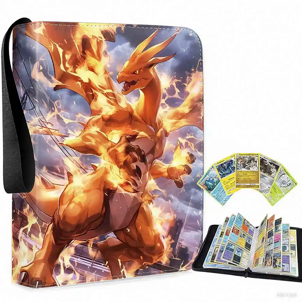 

Папка для карт Pokemon, 900 шт., защитный держатель для альбома с картами Pokémon, Charizard Mewtwo Gengar, папка для коллекции аниме, детские игрушки, подарки