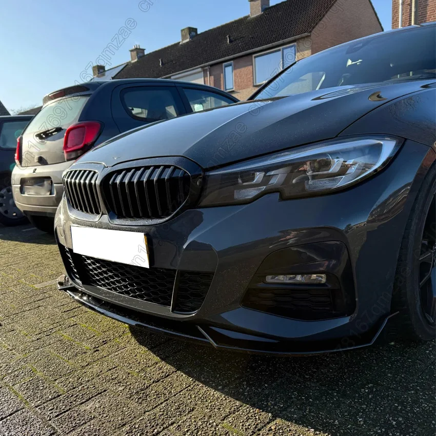 For BMW 3 Series G20 G21 G28 320i 330i M340i M Pack 2019-2022 Front Bumper Lip Spoiler Cap Front Lip Diffuser Guard Cover