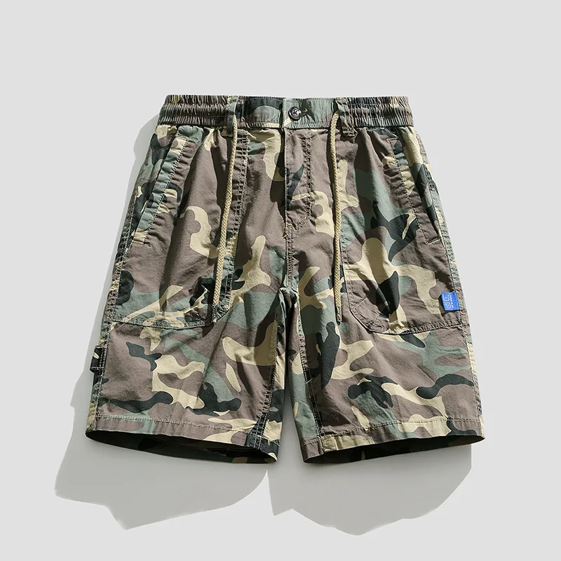 Marke Herren Camo Multi-Taschen Cargo-Shorts männliche elastische Taille Outdoor-Wanders horts