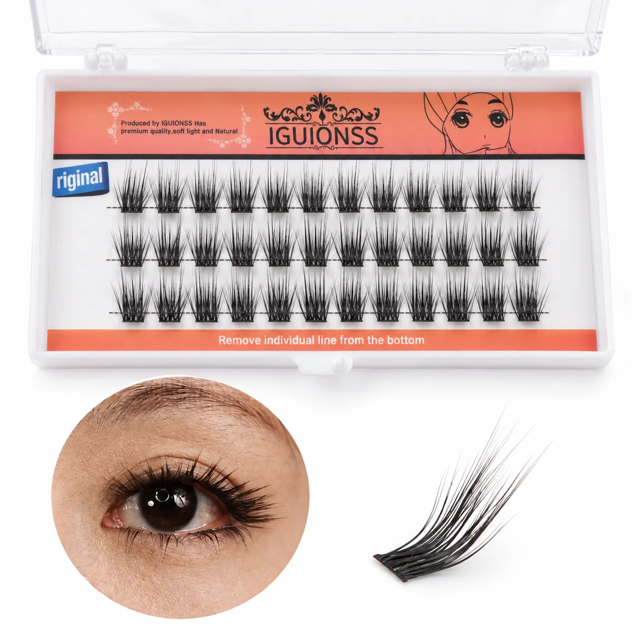 L Curl Lash Clusters DIY Eyelash Extensions Natural Wispy Individual Lashes Multi Styles 20D 30D 2350 2650 IGUIONSS