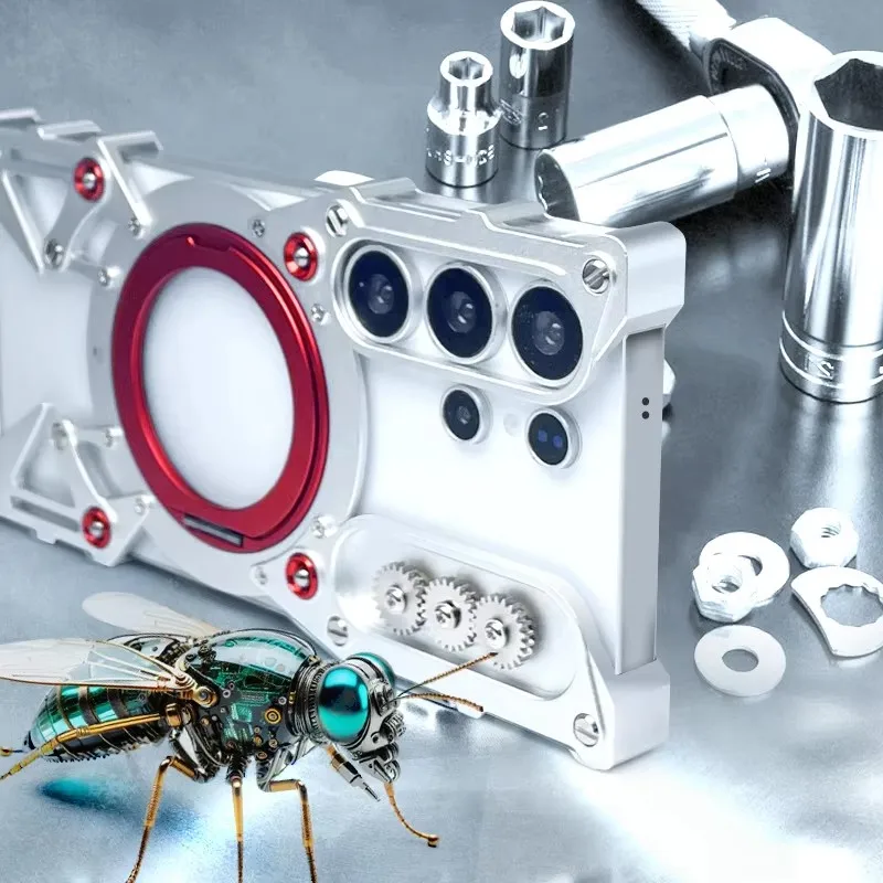 Capa sem moldura de alumínio para samsung galaxy s25 ultra s24 s23 s22 suporte ultra giratório escudo de metal sem aro capa à prova de choque