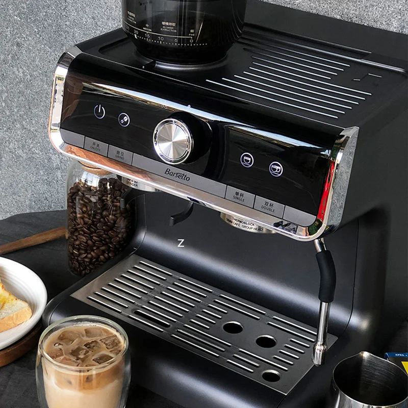 Smart Stainless Steel Coffee Expresso Machine Coffee Beans Grinder Conical Burrs Brew System 15 Bar Pressure Touch Household RV
