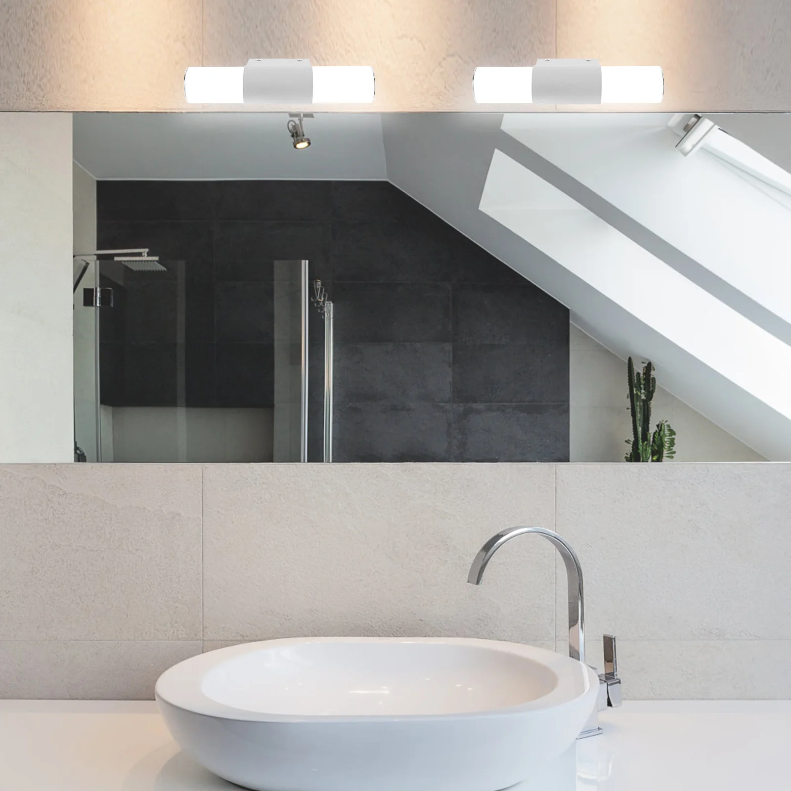 

LED Mirror Front Light Durable Aluminum Body Built-in LED Uniform Light Emission Home Wall Lamp Wall Lamp Garden Lighting Tool