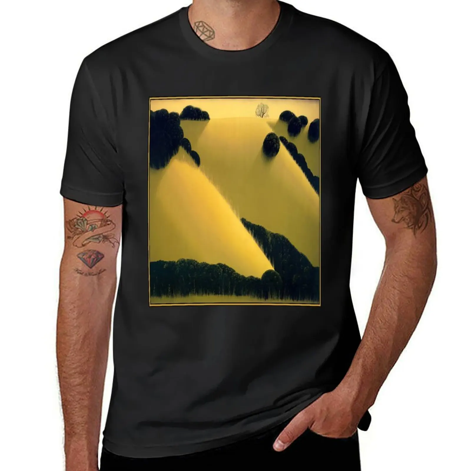 Eyvind Earle - Golden Hills T-Shirt customs quick-drying hippie clothes tops funny t shirts for men