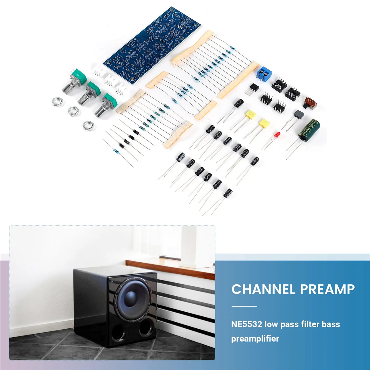 SMIEA 2.1 قناة مضخم الصوت Preamp مجلس مرشح تمرير منخفض قبل أمبير مكبر للصوت مجلس Ne5532 مرشح تمرير منخفض باس المضخم