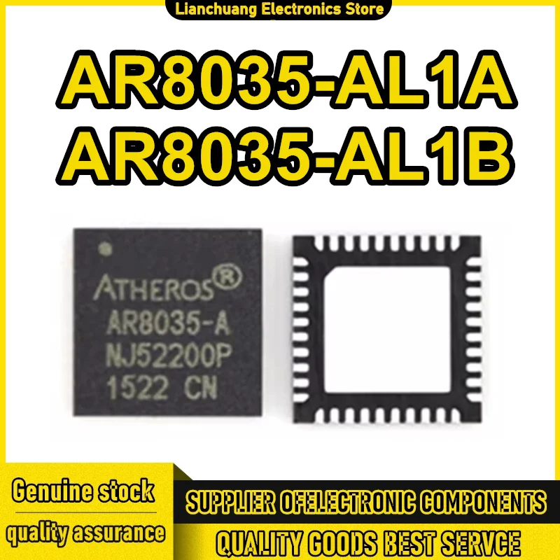 5PCS AR8035 AL1A AL1B R QFN40 IC Chip High Speed Ethernet Transceiver in Stock
