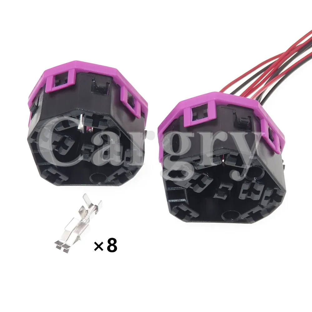 

1 Set 8P Ignition Switch Connector AC Assembly Power On Harness Socket 4A0971975 For VW Audi