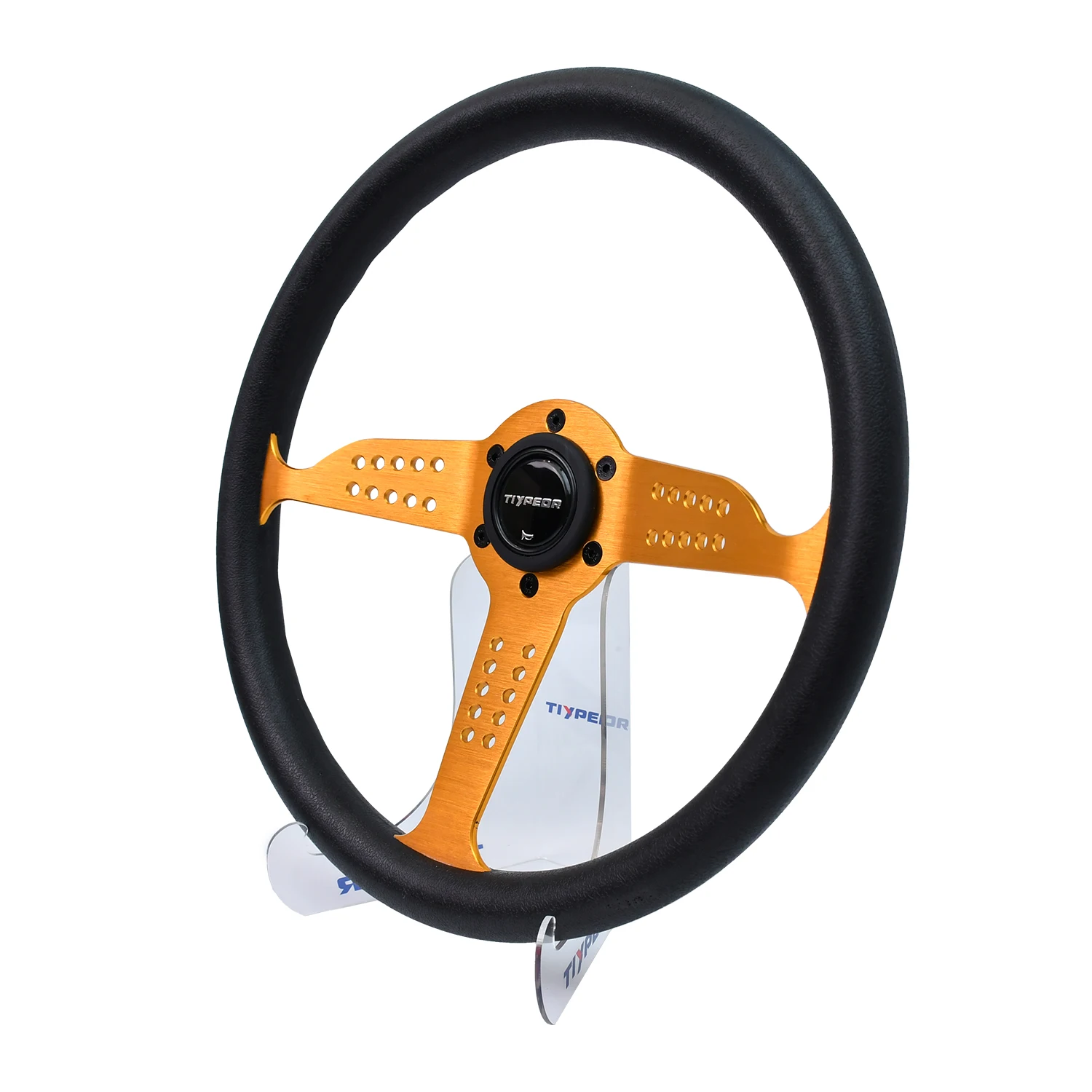 

Универсальный руль Tiypeor из искусственной кожи 350 мм, несколько цветов, глубокий кронштейн 45 мм, гоночный автомобиль, спортивный стиль