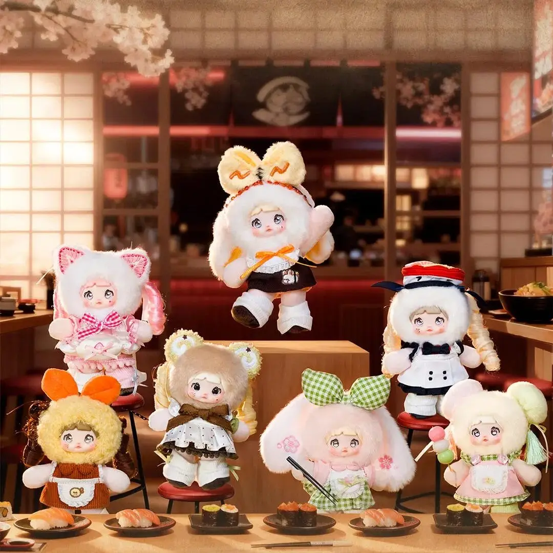 Top Toy Nommi Izakaya Bites Serie Vinyl Flock Blind Box Mystery Box Niedlicher Charakter-Anhänger Sammlerstück Geburtstagsgeschenk