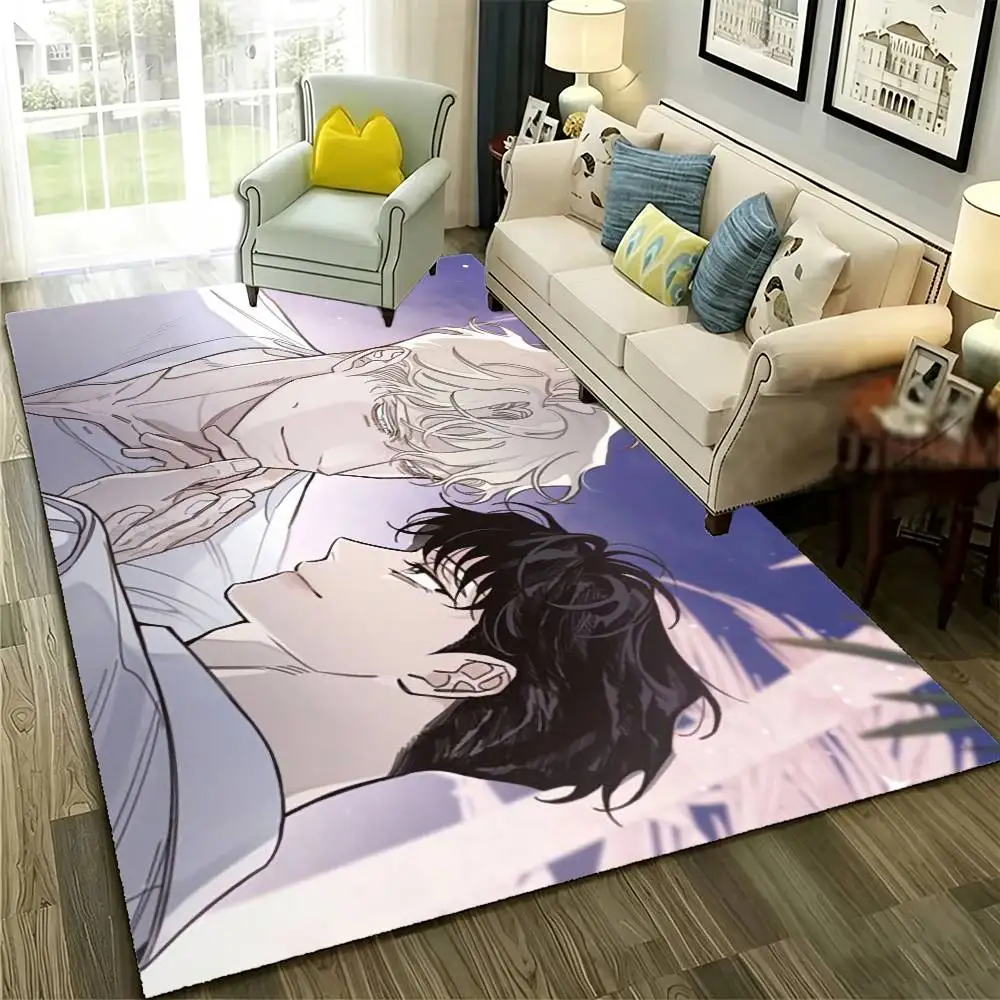 Caesar Leewon R-Roses C-Champagne Floor Mat Soft Bedroom Floor Anti-skid Household Carpets