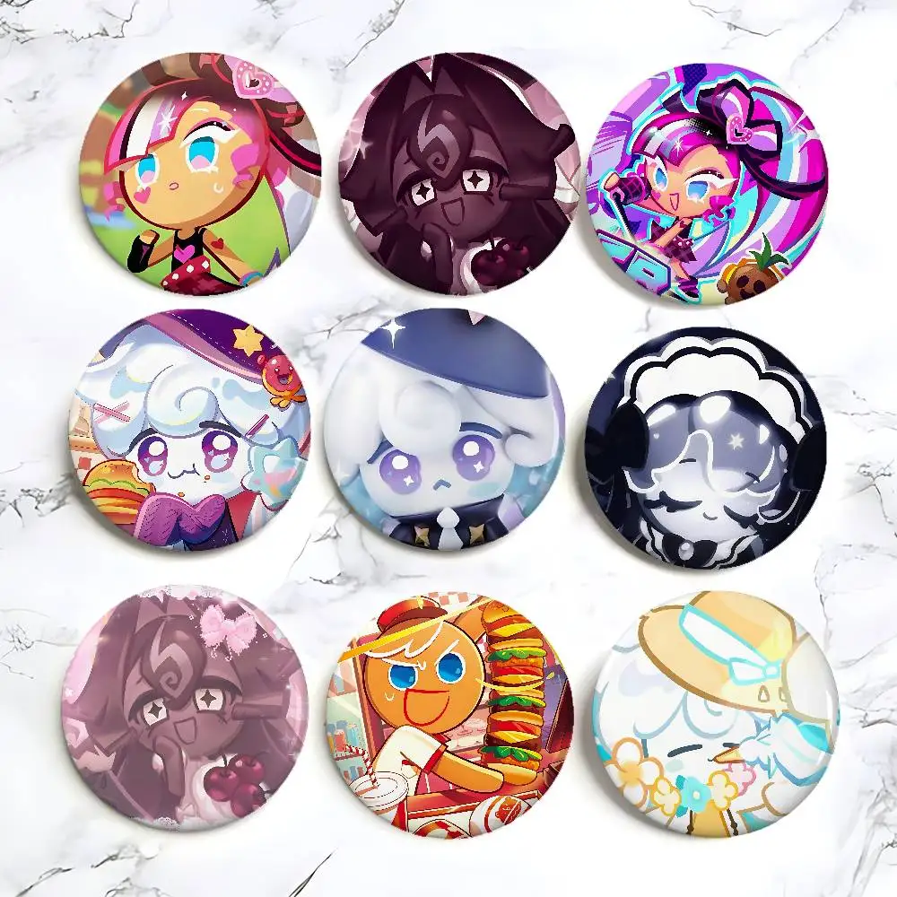Cookie Run Kingdom Badges Tinplate Soft Button Pin Brooch Metal Badge Custom Jewelry Accessories Hat Bag Lapel