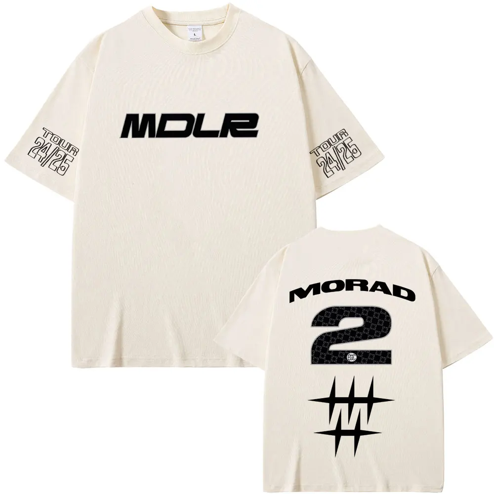

Rapper Morad MDLR Graphic T-shirts Men Women Hip Hop Fashion Pure Cotton T Shirts Men's Retro Oversized Short Sleeve Tops Tees