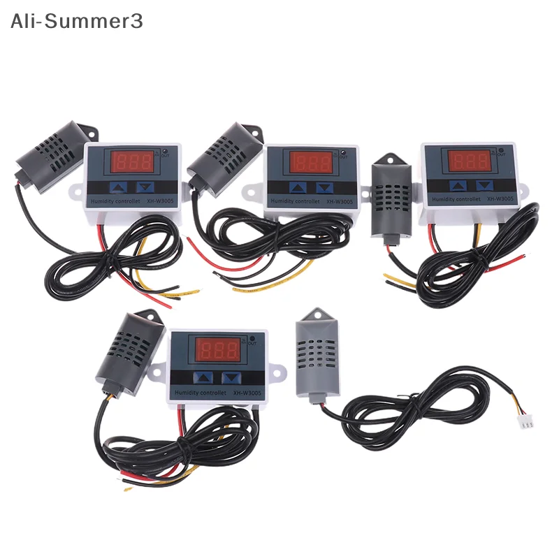 XH-W3005 Cyfrowy regulator wilgotności 12V 24V 220V Humidostat Higrometr Przełącznik kontroli wilgotności Regulator + Czujnik wilgotności