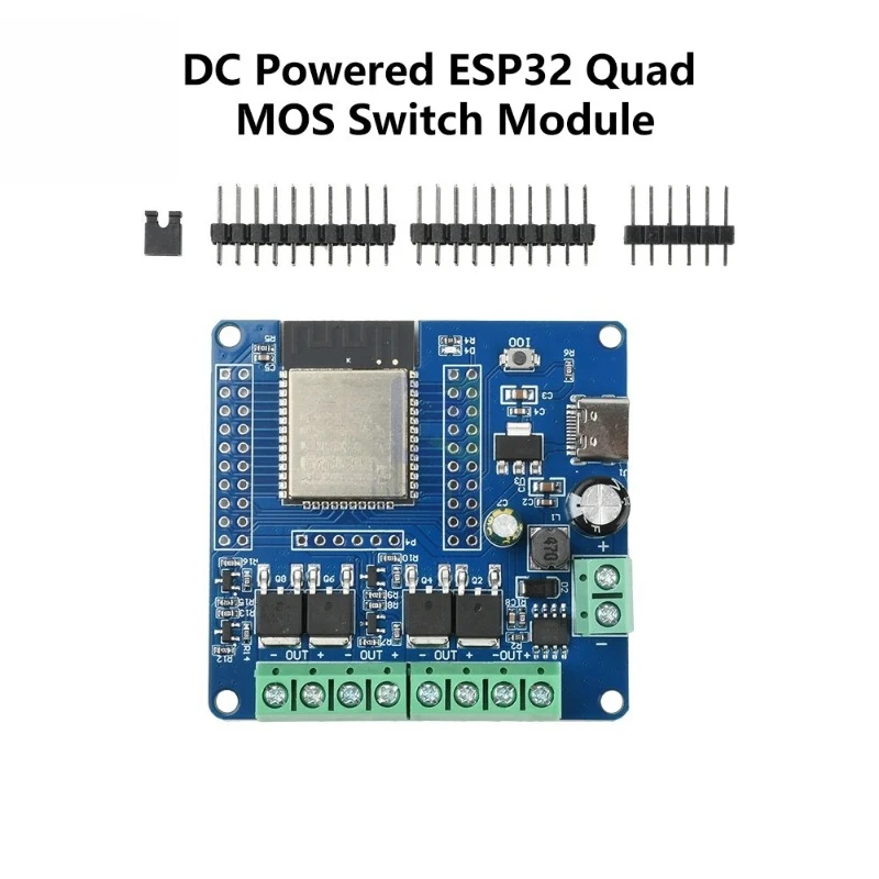 ESP32 2/4-Way MOS Switch Module Single-Way Relay Module ESP32-32E Module WIFI Bluetooth Development Board UART Burning DC 5-60V
