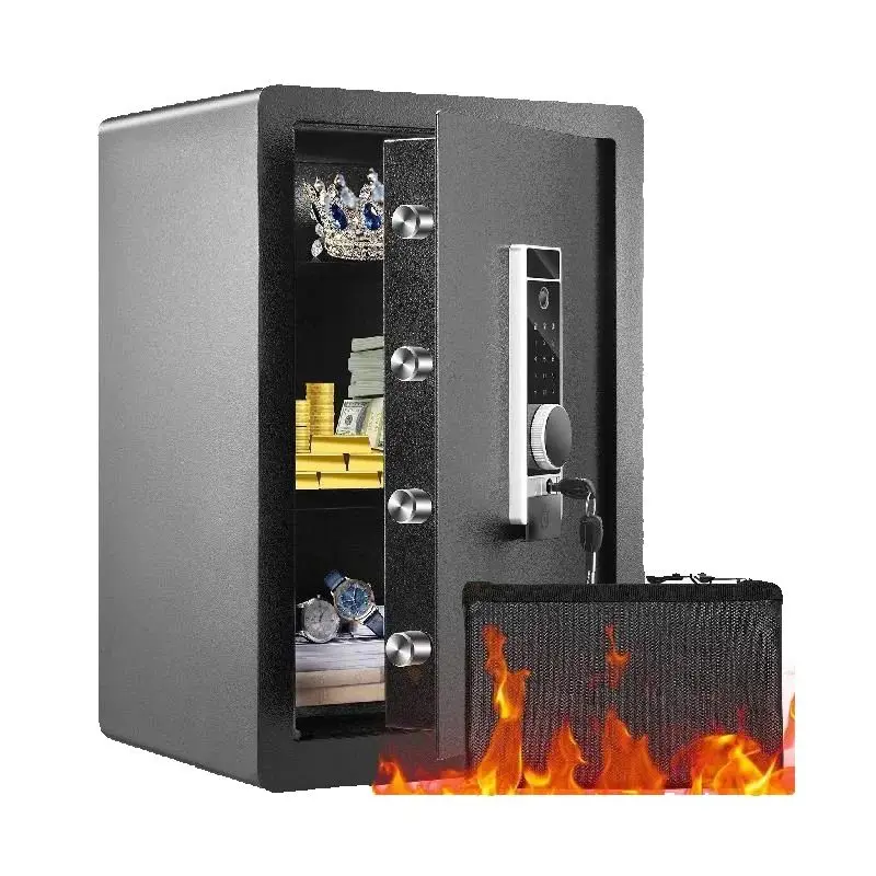 Electric Safe 2.2/1.8 Cubic Feet Fingerprint&Digital Security Cabinet Safe W/ Fire-proof Bag for Cash Jewelry Documents