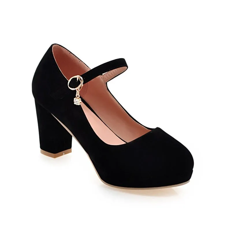 Custom Plus Size 43 Women's Platform Shoes Spring Autumn Candy Color 7.5cm High Heels Mary Janes Pumps Office Lady Shoes WSH5248