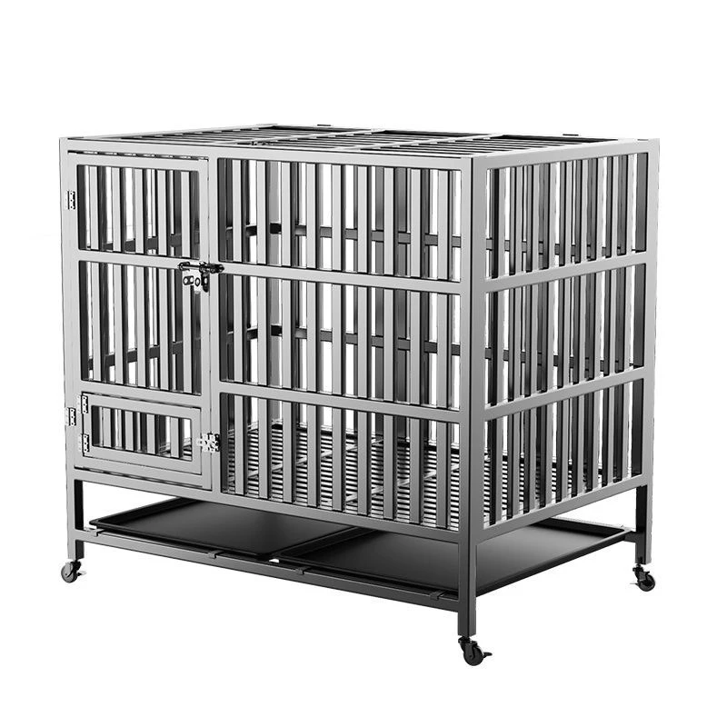 

Stainless steel dog cage, universal cage for puppies and small dogs