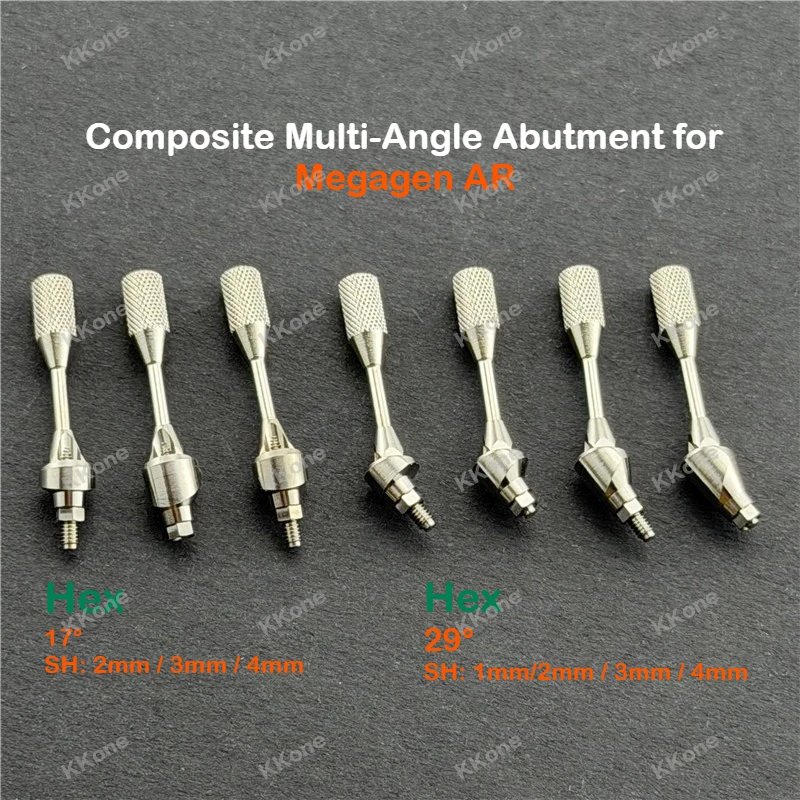 

10Pcs Dental Implant Accessories Composite Multi-Angle Abutment for Megagen AR Medical Grade Titanium Alloy for Dental Clinic