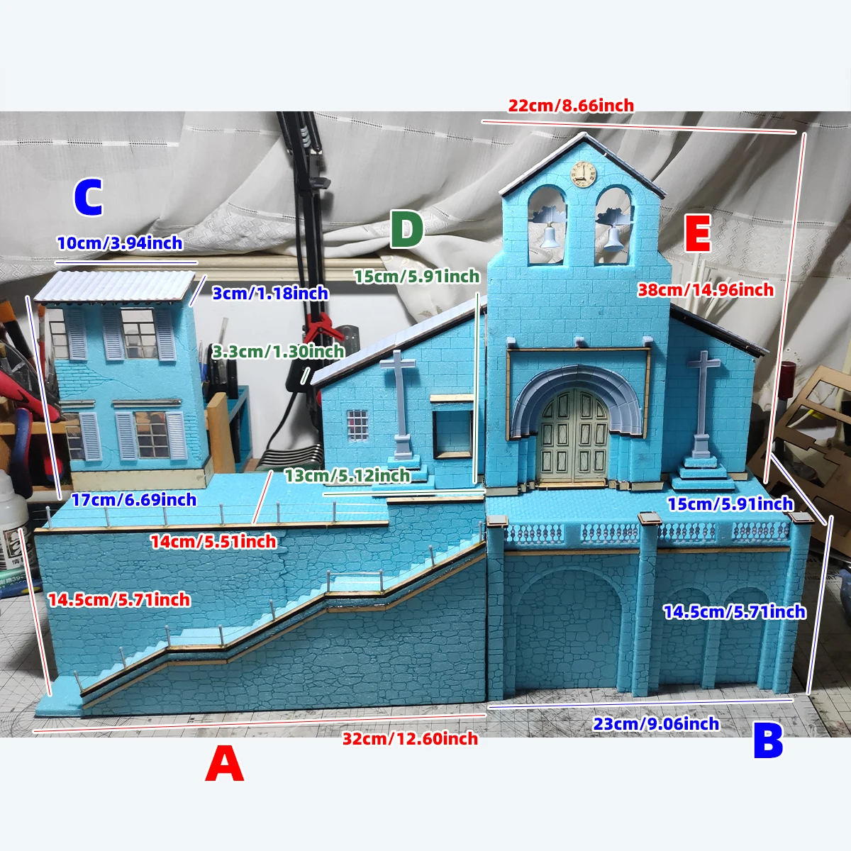 Assembly Architectural Miniature Building Architecture European Medieval Romanesque Church Tracery Diorama Scale Model Kit 1/35