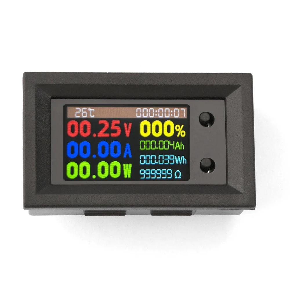 DC4~30V 8-in-1 Multi-function Tester Voltage Current Power Percentage of Electricity Temperature Cumulative Capacity Energy