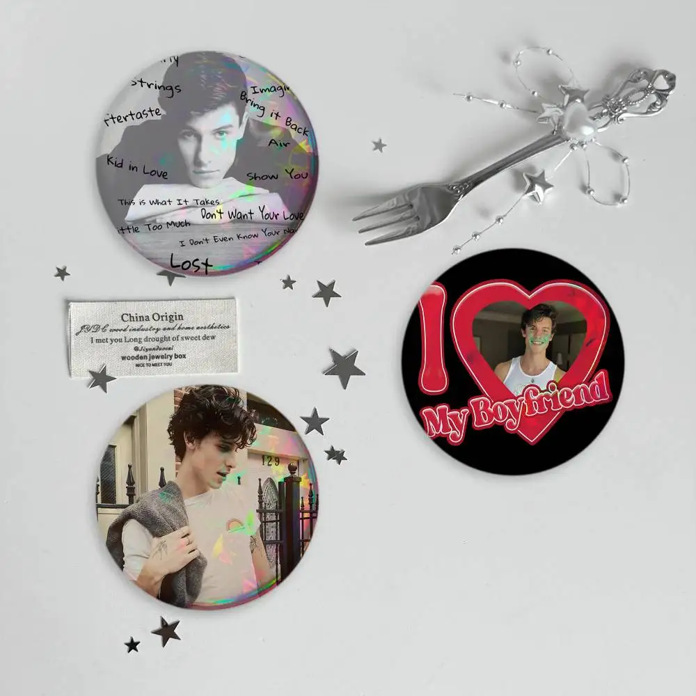 S-Shawn Mendes Handwritten Wonder Brooches Cartoon Badge Pins Backpack Hat Accessories Friend Gift