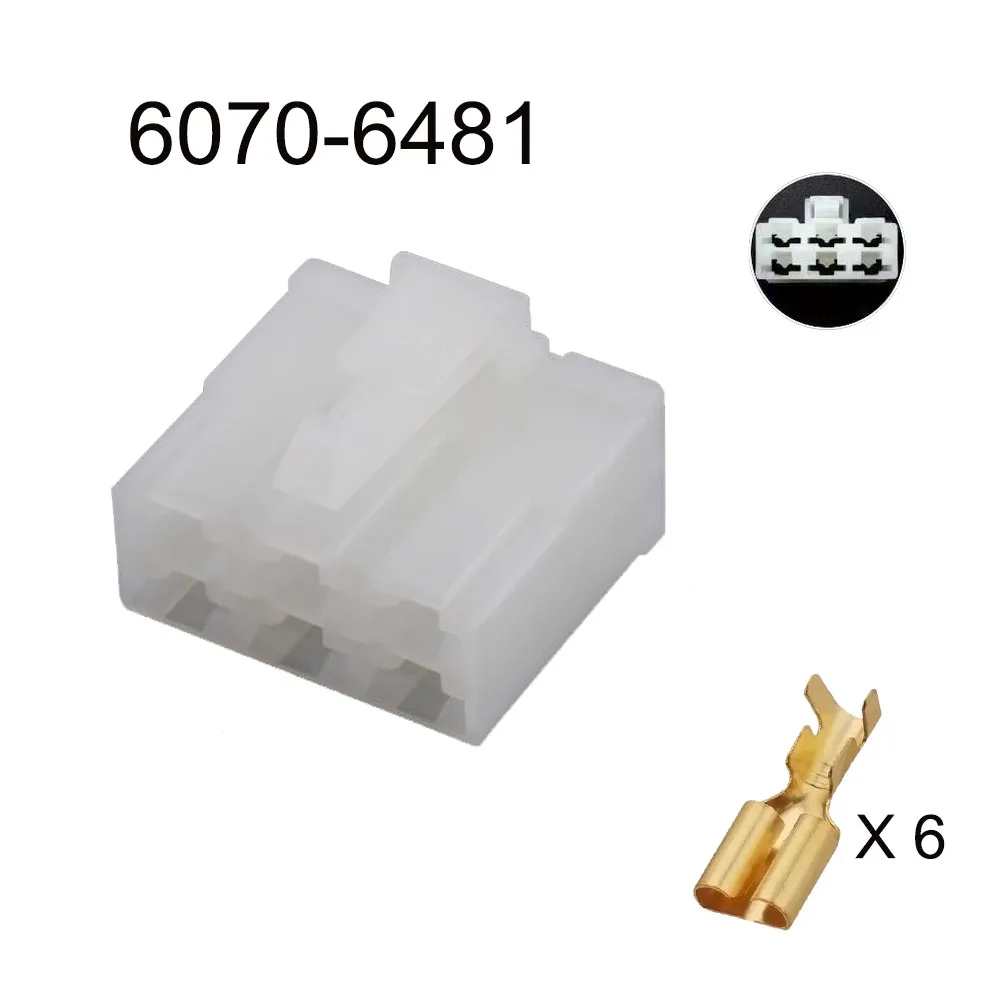 100Set 6120-2063 6070-6481 automotive impermeabile maschio femmina connettore del cavo spina terminale presa a 6 pin