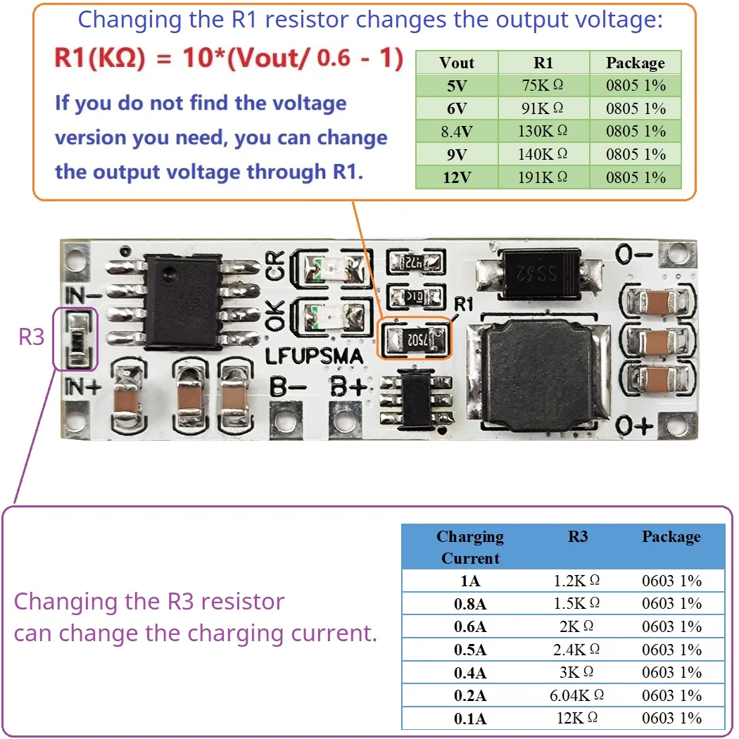 2 IN 1 3.2V LiFePO4 Battery Charge & Discharge UPS Module 5V 9V 12V DC DC Boost Converter 32140 32700 18650 3.6V Charger Board