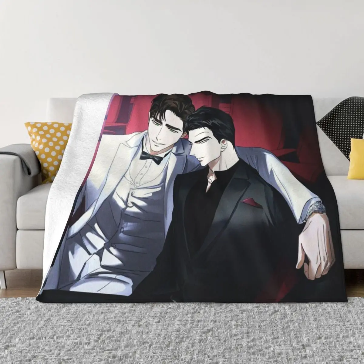 

Jin Cheong Woo & Matthew Rayner Under The Green Light Manhwa Throw Blanket Bed Fashionable Decoratives Blankets