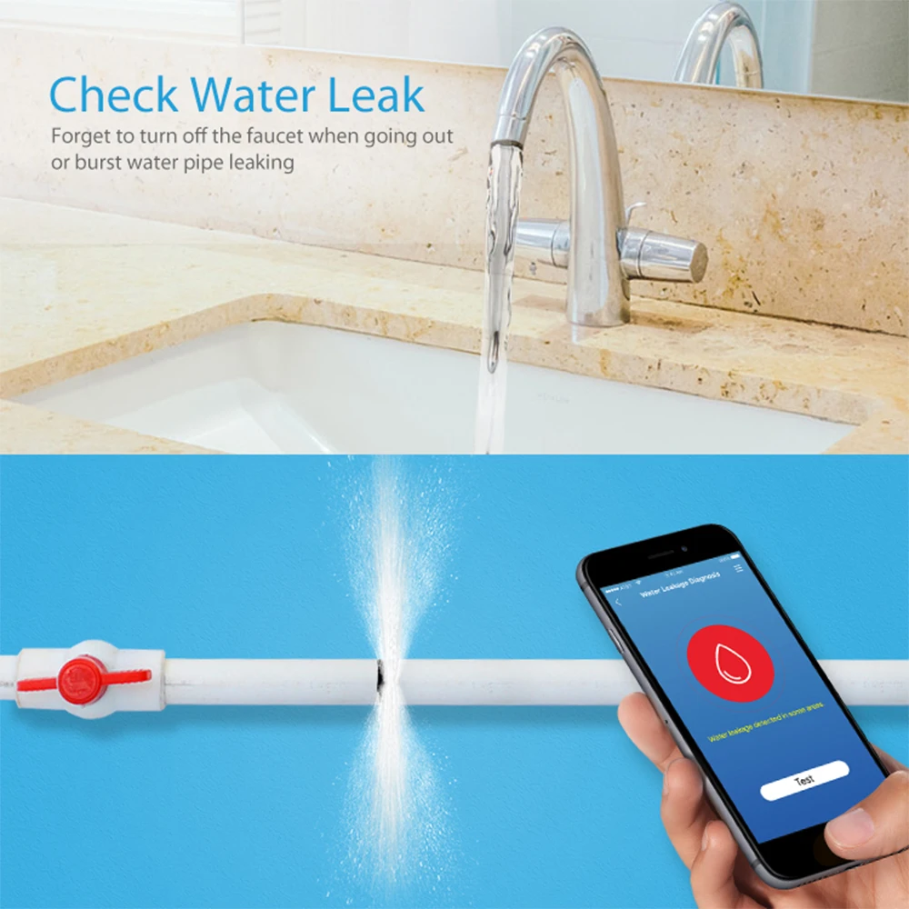 Tuya Smart WiFi Water Valve Water Consumption Monitoring and Temperature Measurement Support Alexa