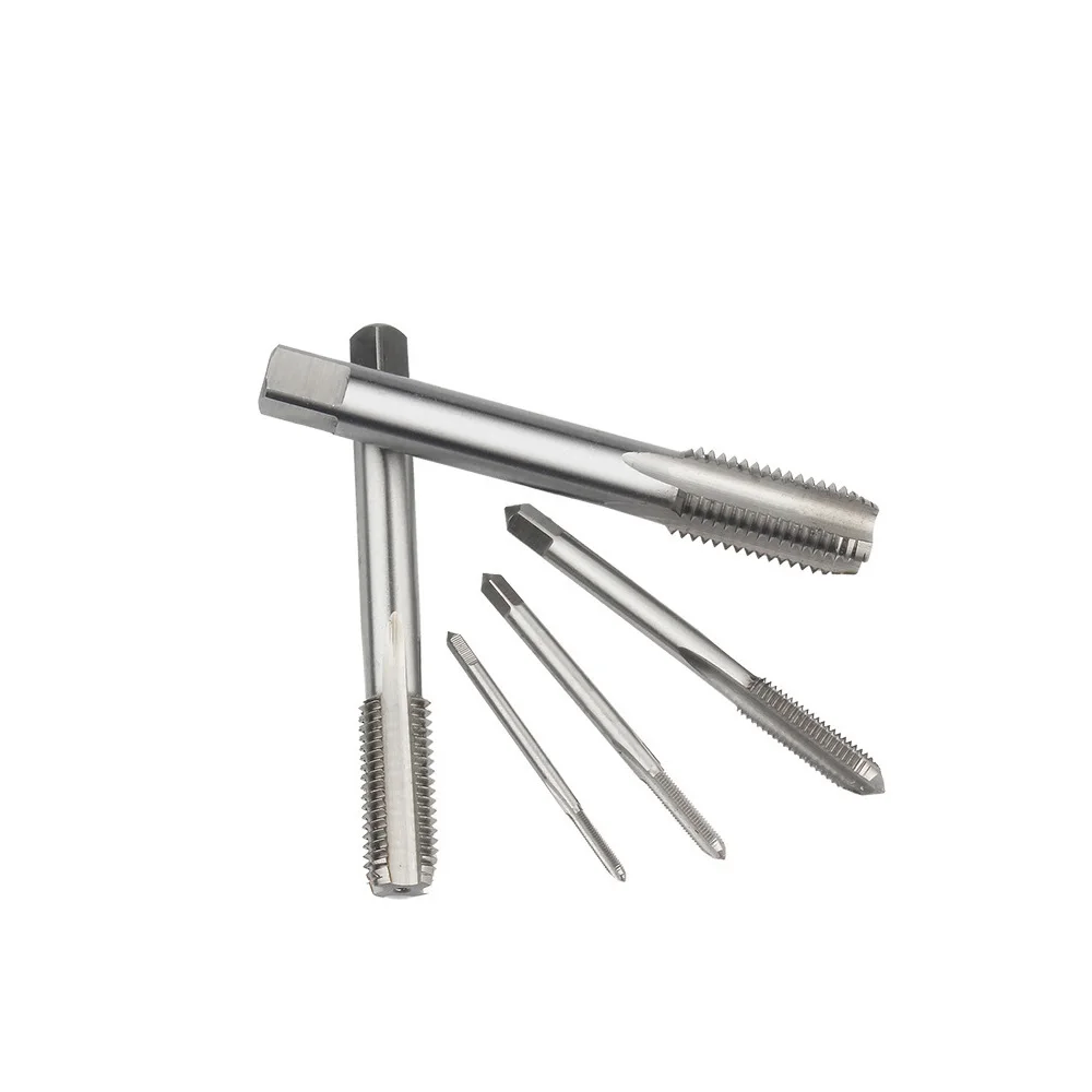 5pcs Hand Straight Groove Thread Tap M3 to M8 Quick Tapping and Durable Metric Thread Screw Taps Hardware Tool Set
