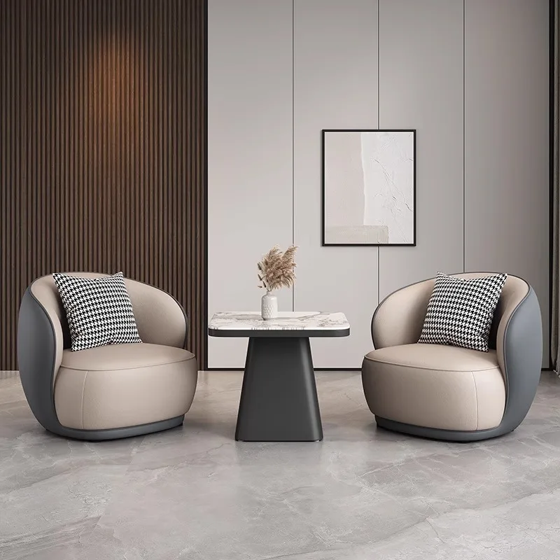 

Negotiation table and chair combination lounge area light luxury modern lounge area reception table negotiation table sales