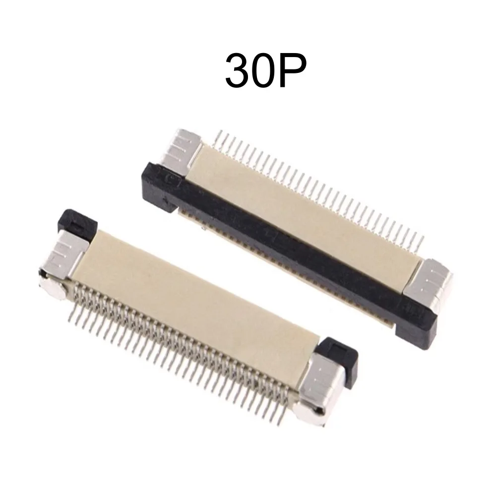 LCD Base Upturned Connection Spacing 0.5mm FPC Connector Pull-out Type 18pin-30pin Flat Cable Support Socket
