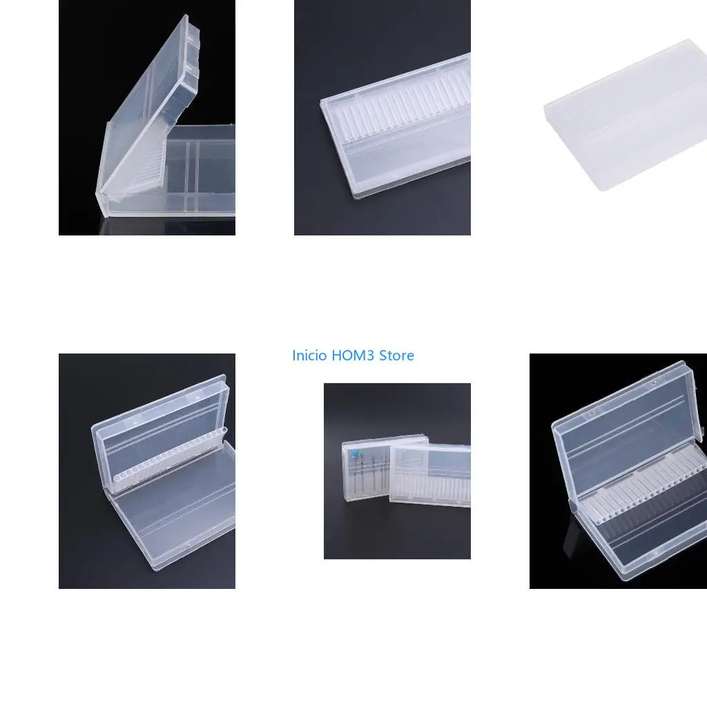 A5YD Lightweight Plastic Drill Bits Box with 20 Holes Grinding Machine Bits Holder