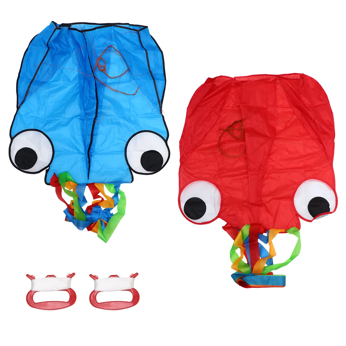 2 Stuks Octopus Vliegers 4m Winddicht Polyester Vliegende Vliegers Outdoor Kids Beach Park Fun Animal Design Kleurrijke Gift Set