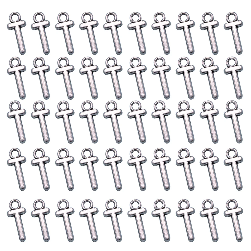 

50pcs Alloy Letter Pendants DIY Jewelry Making Charms English Necklace Bracelet Earrings Craft Accessories