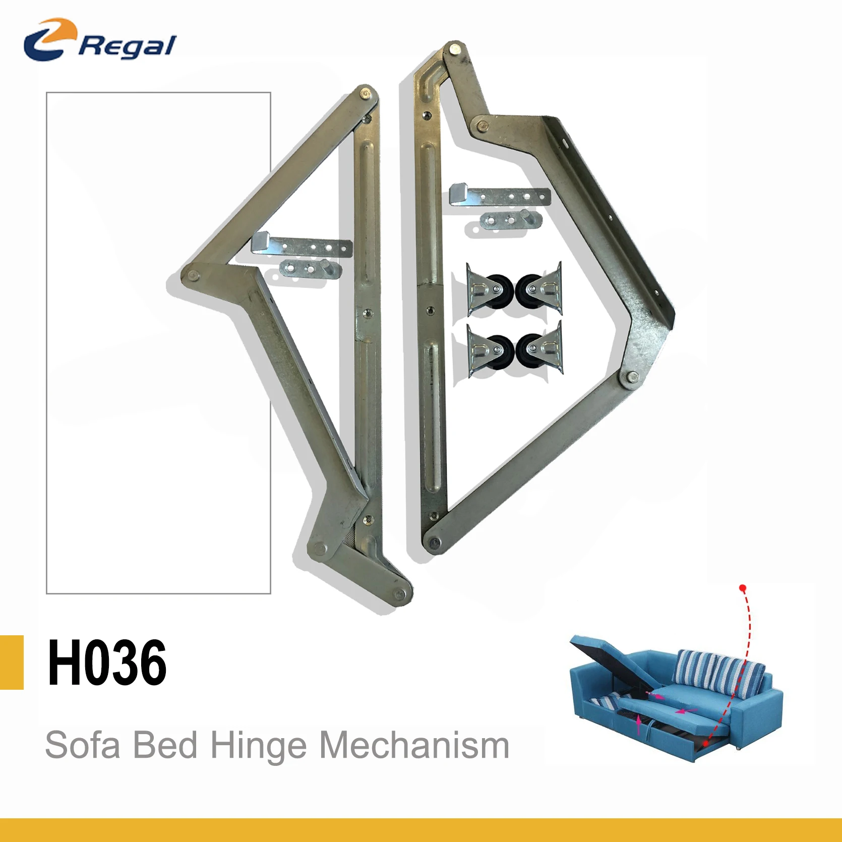 Adjustable Folding Sofa Hinge Lifting Mechanism Hardware Assembly Set Space-saving Extension Furniture Parts Steel Customized