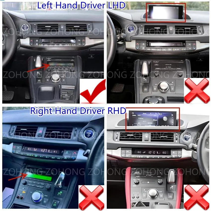 LEXUS ct200h Androidナビ Dsp 4g carplay 8 núcleo para lexus ct200h android auto multimídia