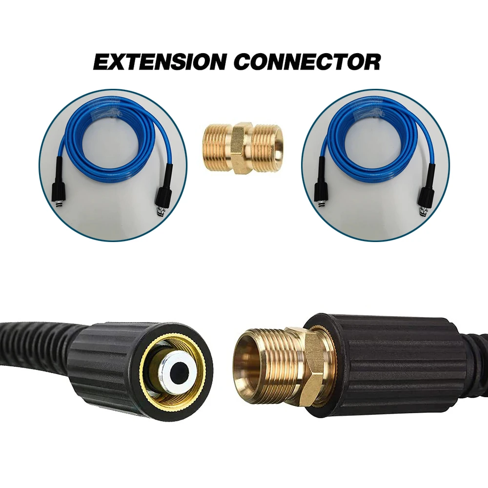 Imagem -03 - Pressão Arruela Arma Mangueira Car Wash Mangueira Limpeza Tubo de Extensão Feminino M22-pin14 15 1415 Adaptador para Karcher Bosch Lavor Alta