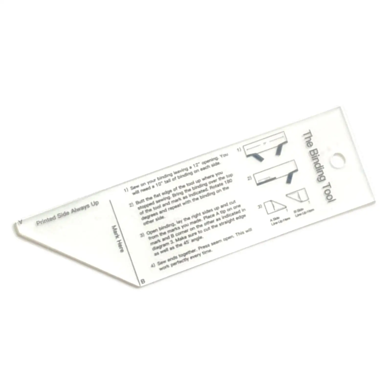 Plastic Quilt Binding Tool Template Handy Quilting Tools Rulers for Quilting