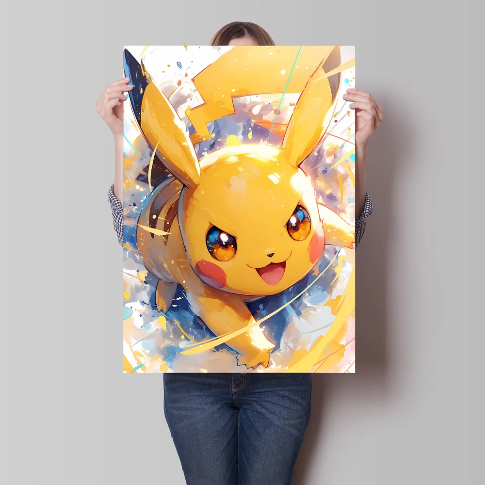 คลาสสิก Pokemon HD ภาพวาดผ้าใบอะนิเมะตัวเลข Mewtwo พิมพ์โปสเตอร์สีน้ํา Wall Art ภาพตกแต่งบ้านโมเดิร์นเด็กของขวัญ
