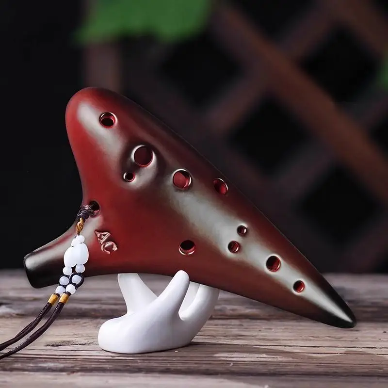 

Hooqu Ocarina 12-hole Professional Alto AC Ocarina Hand-painted Beginner Instrument