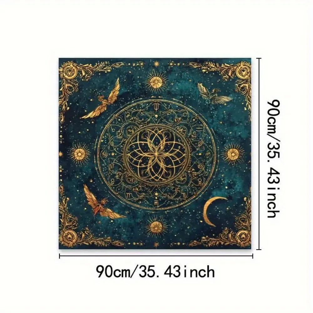 VIKAMA Mystical Starry Sky Patterned Tablecloth, For Divination And Prophecy Card Games, Party, Altar Cloth, Mystical Home Decor view 6