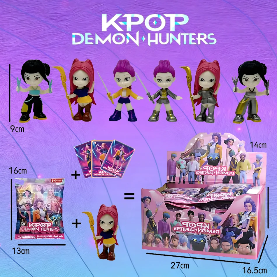 Blind Box Anime Demon Hunters Mini-Figuren 2025, Kpop, niedliche PVC-Mystery-Box, Sammlerstück, Puppenmodell, dekorativer Artikel