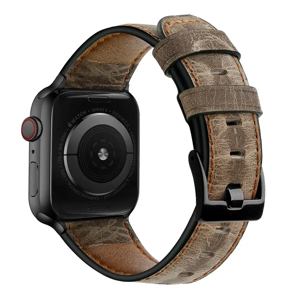 Cinturino for apple watch 44mm band leather watchband for iwatch strap 40mm 44 mm Series 5 4 3 2 correas 38mm pulsera bandje