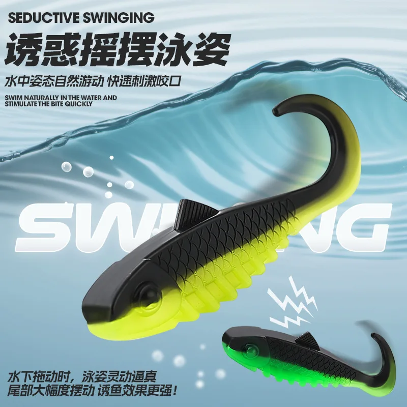 5.5cm 2g Curly Tail Soft Lure Soft Worm Fishing Bait For Pond Wild Fishing Bass Snakehead Culter Artificial Fishing Lure - Detail 1