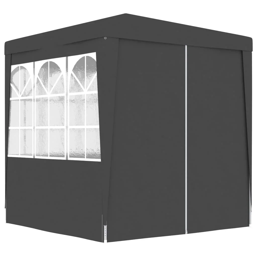 Reception tent and side walls 2x2 m anthricite 90g/m² garden supplies, canopy, outdoor supplies, awning, parasol, heat insulatio