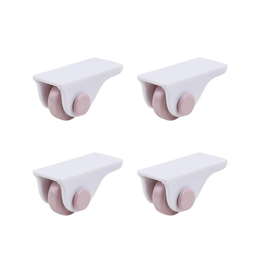 

4Pcs 2 Colors Furniture Directional Casters Self-Adhesive Wearable Storage Box Bottom Caster Silent Plastic Stickable Wheels